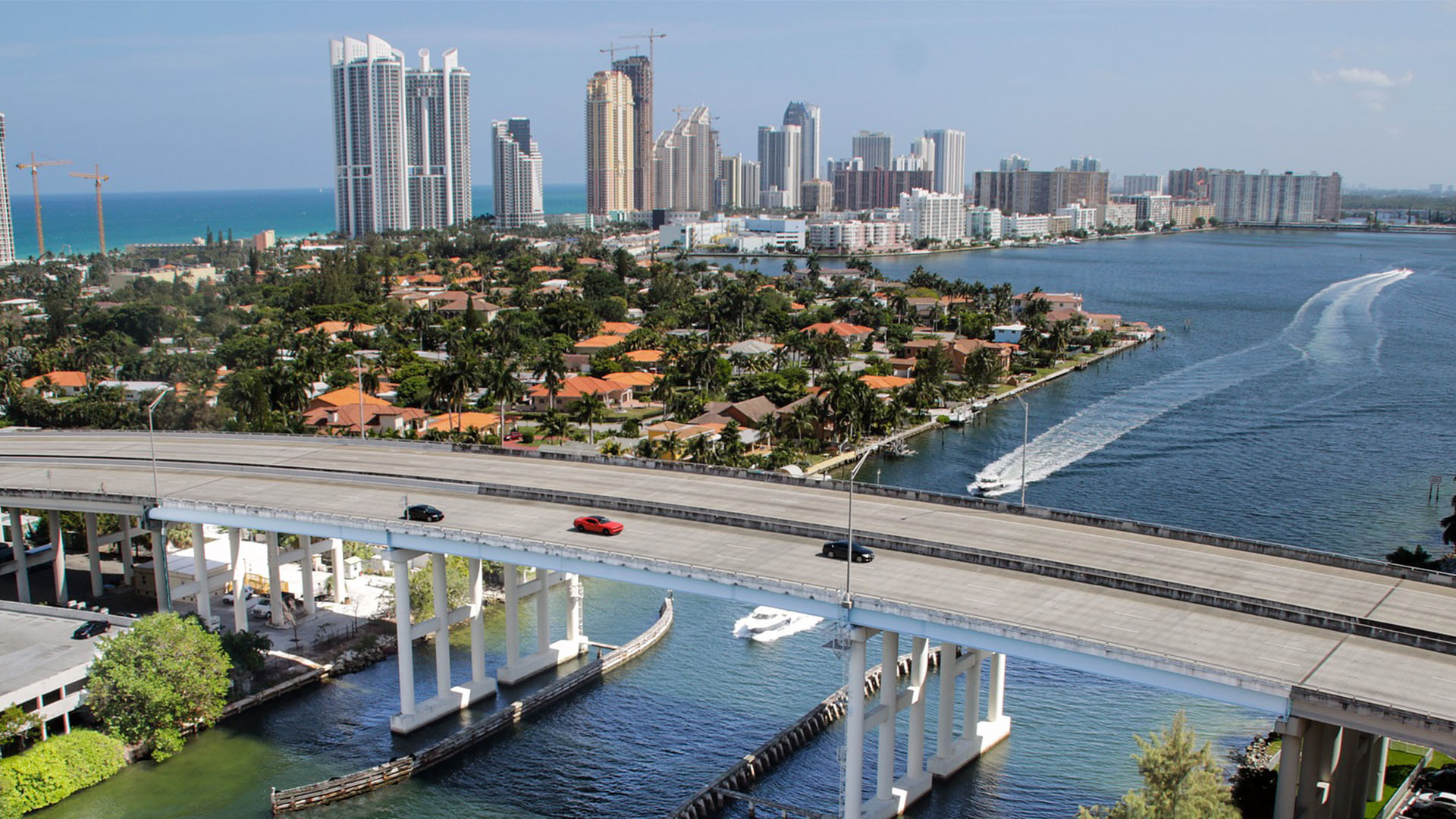 view of Miami Florida from above