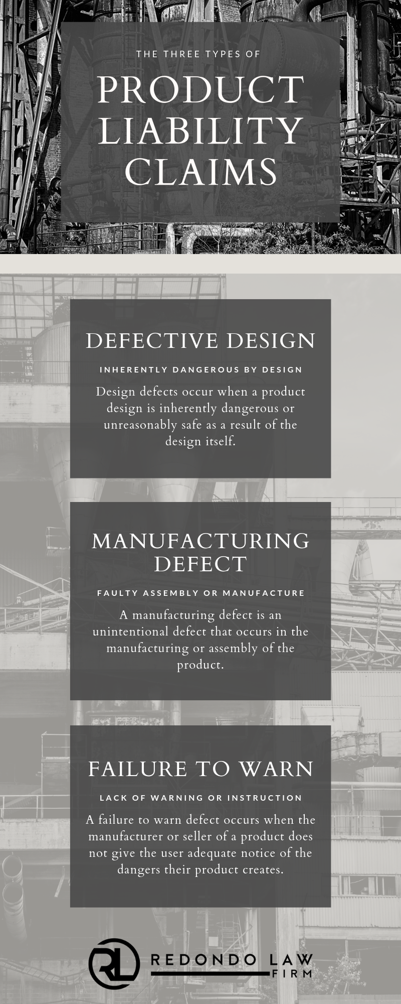 Infographic on the type of product defects